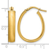 5mm Gold Satin Oval Tube Hoop Earrings