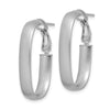 Gold Half Round Tube Oval Omega Back Hoop Earrings