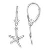 Gold Starfish Dangle Leverback Earrings