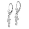 Gold Seahorse Leverback Earrings