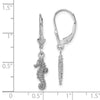 Gold Snowflake Dangle Leverback Earrings