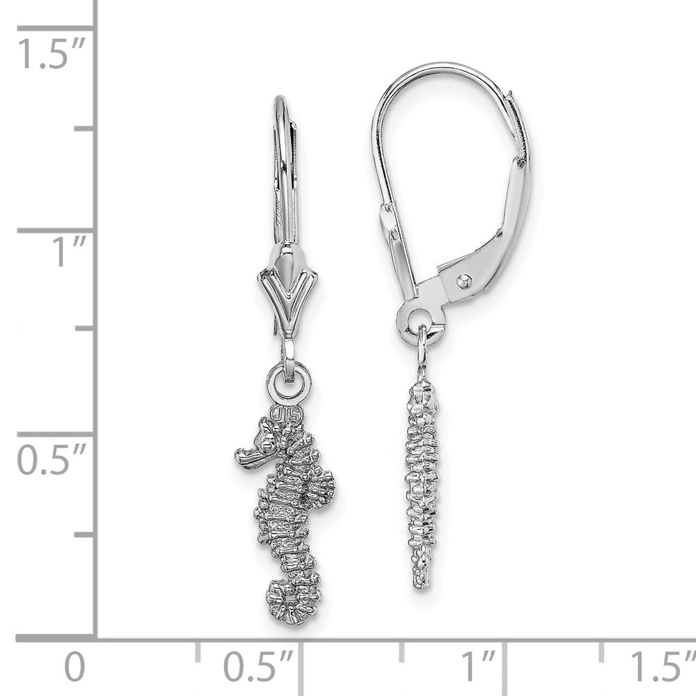 Gold Seahorse Leverback Earrings