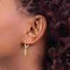 14k Angel Dangle Leverback Earrings