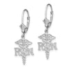 Gold Nurse Dangle Leverback Earrings