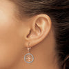 Gold Tree of Life Dangle Leverback Earrings