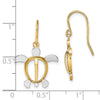 Gold Turtle Shephard Hook Earrings