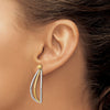 14k and White Rhodium 4mm Ball Stud and Triple Wire Dangle Jacket Earrings