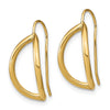 14k Half Circle Dangle French Wire Earrings