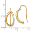 14k Half Circle Dangle French Wire Earrings