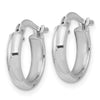 3.7mm Gold Half Round Hoop Earrings