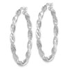 3mm Gold Textured Twisted Hoop Earrings