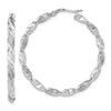 3mm Gold Textured Twisted Hoop Earrings
