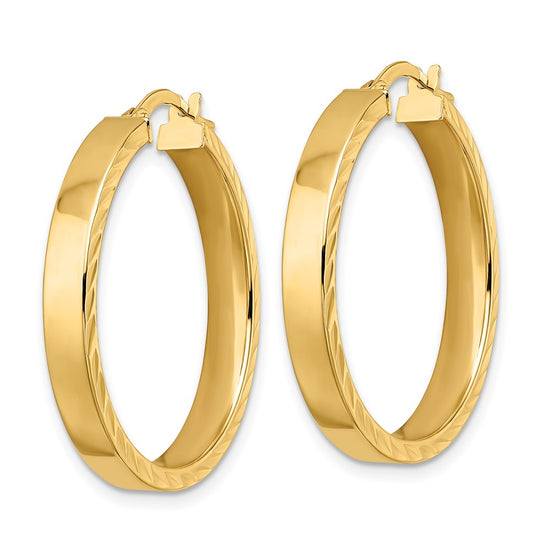 14K Polished Hoop Earrings