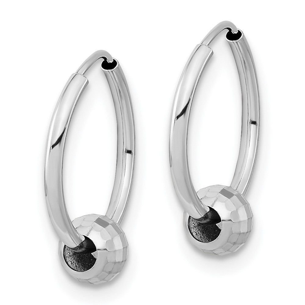 Gold Beaded Endless Hoop Earrings