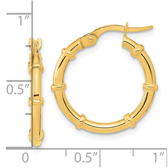 2mm Gold Polished Hoop Earrings