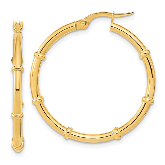 2mm Gold Polished Hoop Earrings