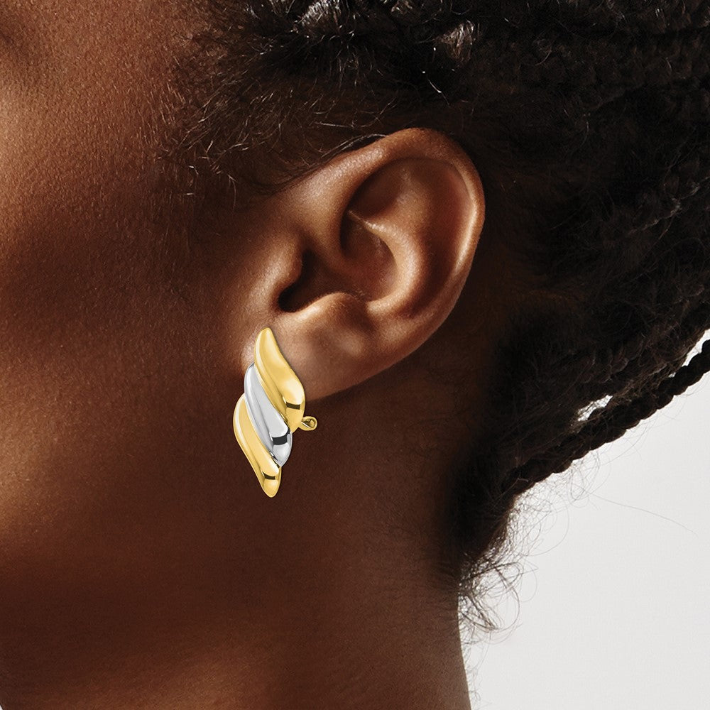 Gold Non-pierced Clip Earrings