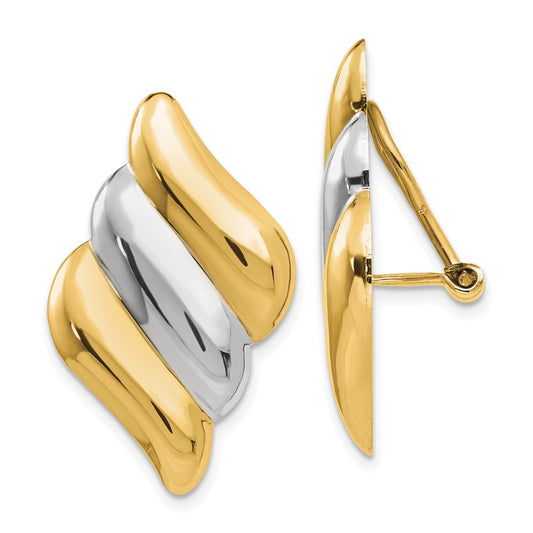 Gold Non-pierced Clip Earrings
