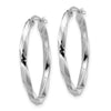 2.5mm Gold Twisted Tube Oval Hoop Earrings