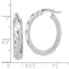 4.75mm Gold Oval Twist Hoop Earrings