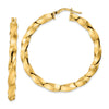 14K Polished Twisted Hoop Earrings