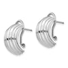Gold Omega Back Post Earrings