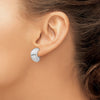 Gold Omega Back Post Earrings