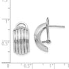 Gold Omega Back Post Earrings