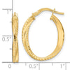 3mm Gold Textured Twisted Hoop Earrings