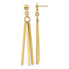 14K Polished 3-Bar Dangle Post Earrings