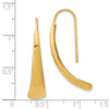14k Polished Graduated Hollow Dangle Wire Earrings