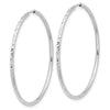 14k White Gold D/C 1.50mm Endless Hoop Earrings