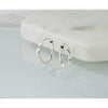 14k White Gold 2.00x14mm Polished and Satin Diamond-cut Endless Tube Hoop Earrings