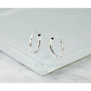 14k White Gold 2.00x16mm Polished and Satin Diamond-cut Endless Tube Hoop Earrings