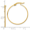 14K 1.1x26mm Polished Knife-Edge Tube Hoop Earrings