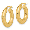 3mm Flat Half Round Tube Hoop Earrings
