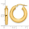 14K 3x23mm Polished Tube Hoop Earrings