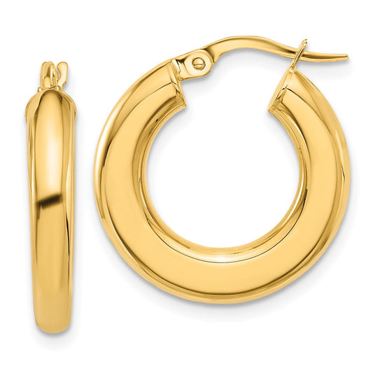 3mm Flat Half Round Tube Hoop Earrings