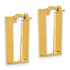 14K 4x28mm Polished U-Shape Tube Hoop Earrings