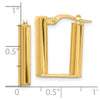 14K 4x28mm Polished U-Shape Tube Hoop Earrings