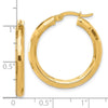 3mm Gold Polish Diamond-cut Hoop Earrings