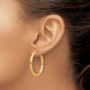 3mm Gold Polish Diamond-cut Hoop Earrings