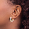 5mm Gold Tri-color Hoop Earrings