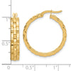 4.6mm Gold Wavy Hoop Earrings