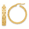 4.6mm Gold Wavy Hoop Earrings