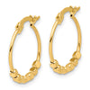 Gold Beaded Hoop Earrings