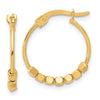 Gold Beaded Hoop Earrings