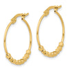Gold Beaded Hoop Earrings