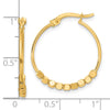 Gold Beaded Hoop Earrings