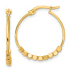 Gold Beaded Hoop Earrings
